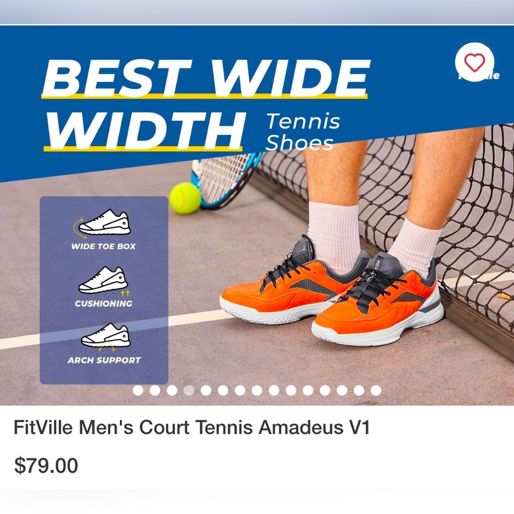 Men's/Womens Court Tennis Amadeus V1 - Orange